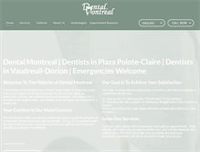 Tablet Screenshot of dentalmontreal.com